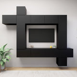 9 Piece Tv Cabinet Set Engineered Wood