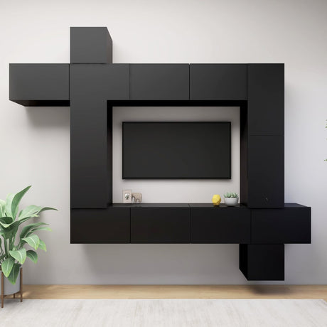 9 Piece Tv Cabinet Set Engineered Wood