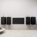 4 Piece Tv Cabinet Set 30.5X30X Engineered Wood,  Wall-Mounted Tv Cabinets - 2 Pcs , 30.5X30X, Made From Engineered Wood