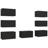 Tv Cabinets 7 Pcs 30.5X30X60 Cm Engineered Wood
