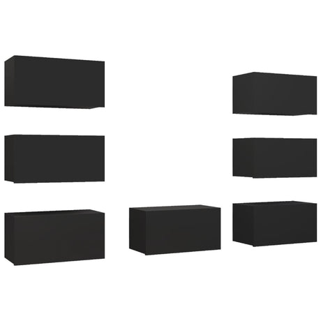 Tv Cabinets 7 Pcs 30.5X30X60 Cm Engineered Wood