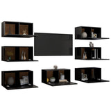 Tv Cabinets 7 Pcs 30.5X30X60 Cm Engineered Wood