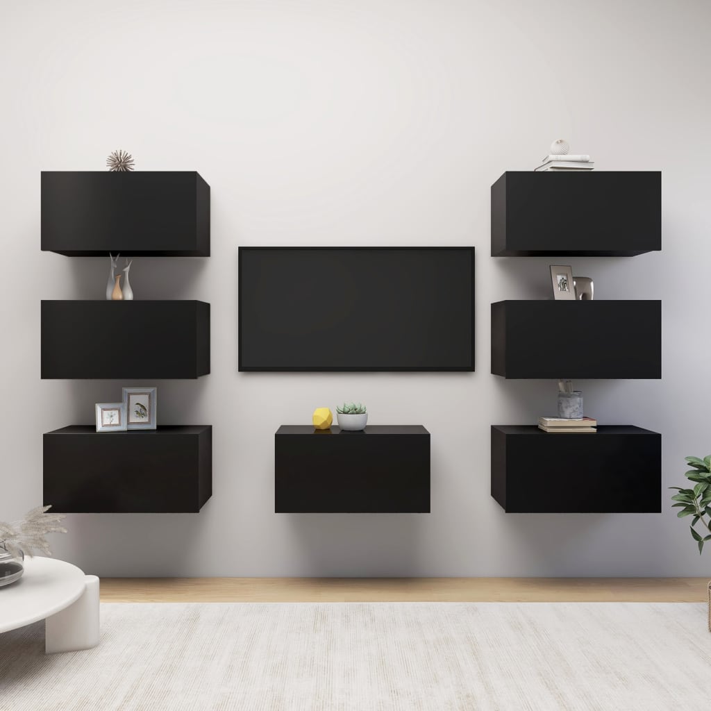 Tv Cabinets 7 Pcs 30.5X30X60 Cm Engineered Wood