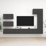 7 Piece Tv Cabinet Set Engineered Wood