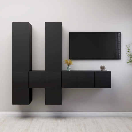 7 Piece Tv Cabinet Set Engineered Wood