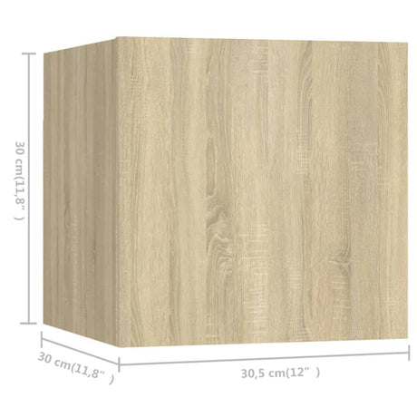 8 Piece Tv Cabinet Set Engineered Wood