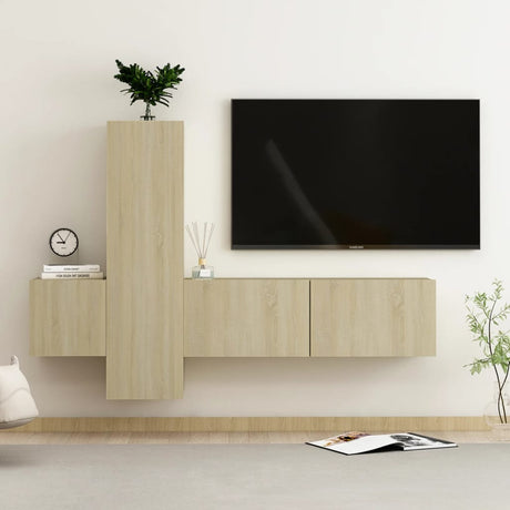 5 Piece Tv Cabinet Set Engineered Wood