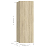4 Piece Tv Cabinet Set Engineered Wood
