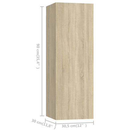 4 Piece Tv Cabinet Set Engineered Wood