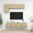 5 Piece Tv Cabinet Set Engineered Wood