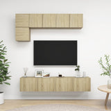 5 Piece Tv Cabinet Set Engineered Wood