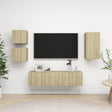 5 Piece Tv Cabinet Set Engineered Wood