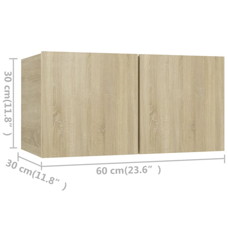 4 Piece Tv Cabinet Set Engineered Wood