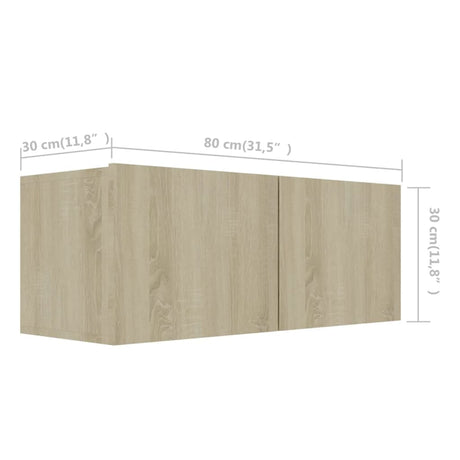 4 Piece Tv Cabinet Set Engineered Wood