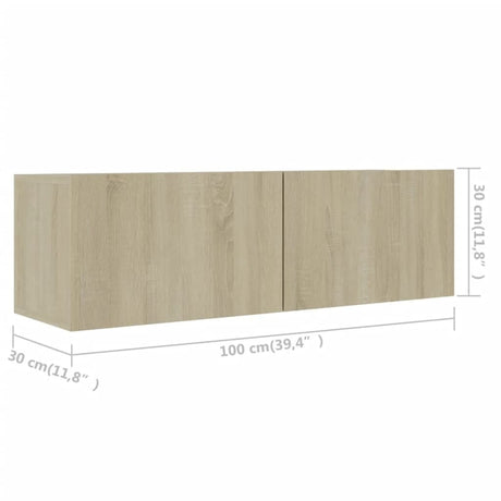 4 Piece Tv Cabinet Set Engineered Wood