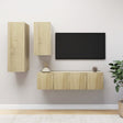 4 Piece Tv Cabinet Set Engineered Wood