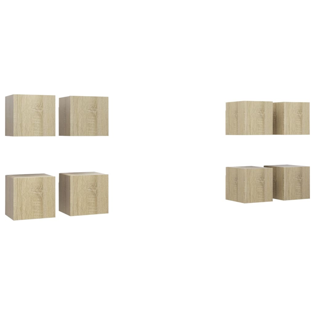 Wall Mounted Tv Cabinets 8 Pcs 30.5X30X30 Cm