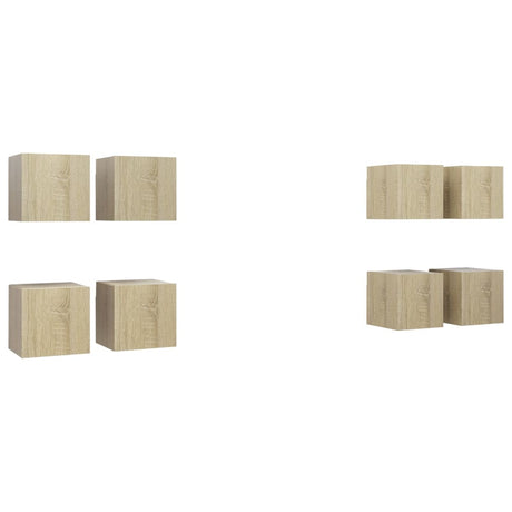 Wall Mounted Tv Cabinets 8 Pcs 30.5X30X30 Cm