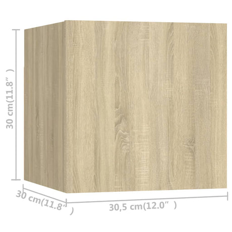 Wall Mounted Tv Cabinets 8 Pcs 30.5X30X30 Cm