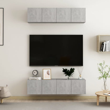 Tv Cabinets 4 Pcs 80X30X30 Cm Engineered Wood