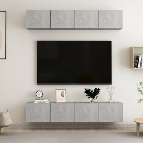 Tv Cabinets 4 Pcs 80X30X30 Cm Engineered Wood