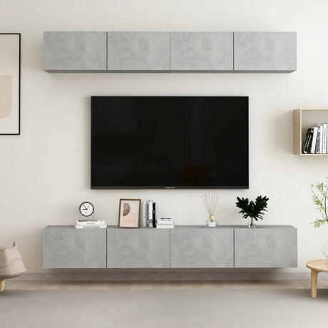 Tv Cabinets 4 Pcs 80X30X30 Cm Engineered Wood