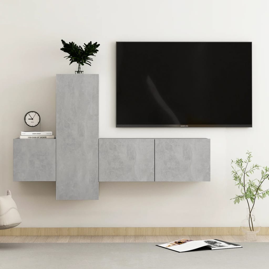 5 Piece Tv Cabinet Set Engineered Wood