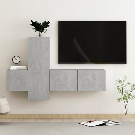 5 Piece Tv Cabinet Set Engineered Wood