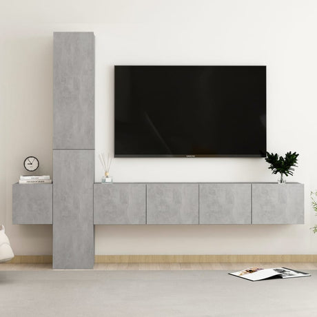5 Piece Tv Cabinet Set Engineered Wood
