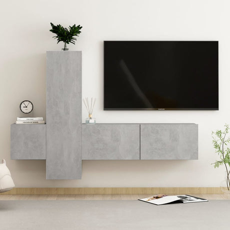 5 Piece Tv Cabinet Set Engineered Wood