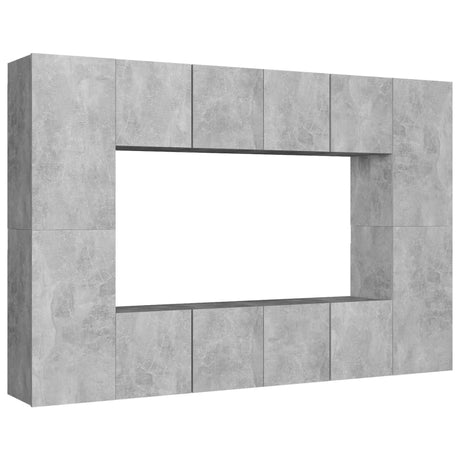 8 Piece Tv Cabinet Set Engineered Wood