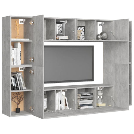 8 Piece Tv Cabinet Set Engineered Wood