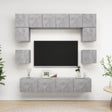 8 Piece Tv Cabinet Set Engineered Wood