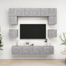 8 Piece Tv Cabinet Set Engineered Wood