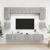 8 Piece Tv Cabinet Set Engineered Wood