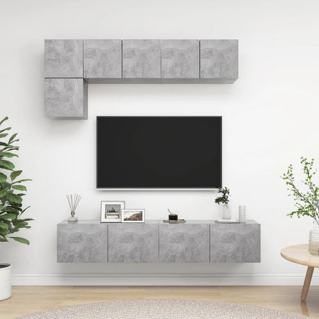 5 Piece Tv Cabinet Set Engineered Wood
