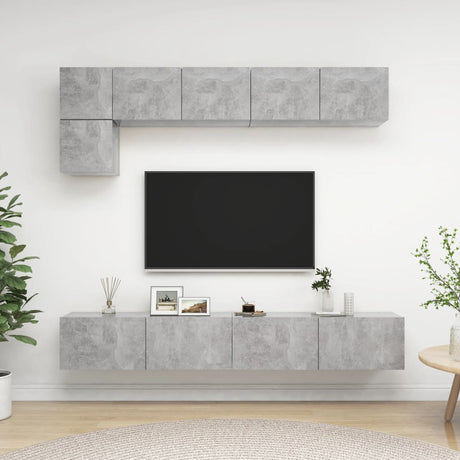 5 Piece Tv Cabinet Set Engineered Wood