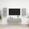 5 Piece Tv Cabinet Set Engineered Wood