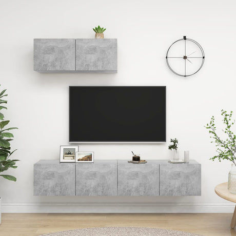 Tv Cabinets 3 Pcs Engineered Wood