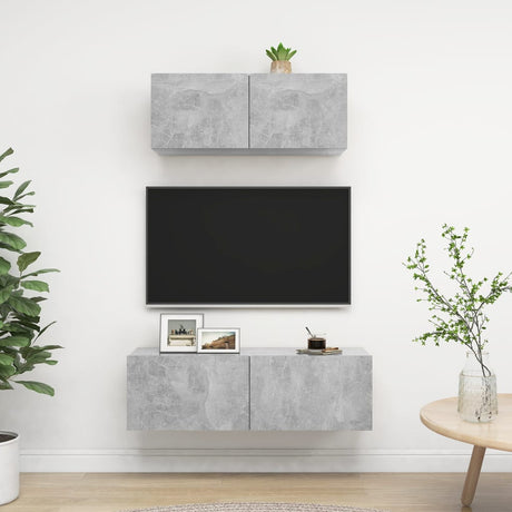 Tv Cabinets 3 Pcs Engineered Wood