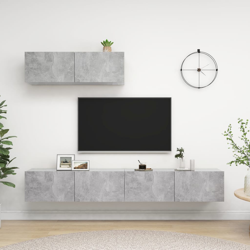 Tv Cabinets 3 Pcs Engineered Wood