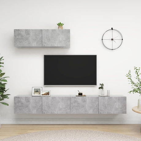 Tv Cabinets 3 Pcs Engineered Wood