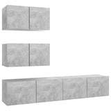 4 Piece Tv Cabinet Set Engineered Wood