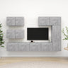 7 Piece Tv Cabinet Set Engineered Wood