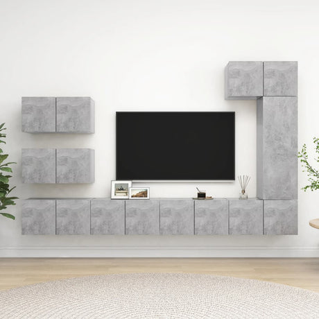 7 Piece Tv Cabinet Set Engineered Wood