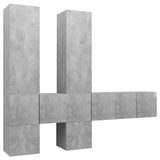 7 Piece Tv Cabinet Set Engineered Wood