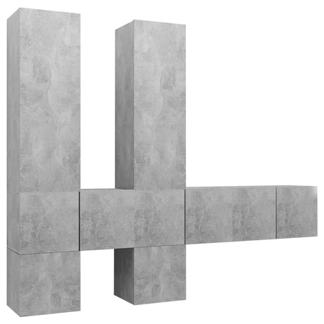 7 Piece Tv Cabinet Set Engineered Wood
