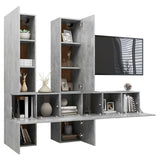 7 Piece Tv Cabinet Set Engineered Wood