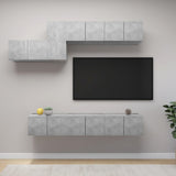 7 Piece Tv Cabinet Set Engineered Wood