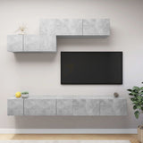 7 Piece Tv Cabinet Set Engineered Wood